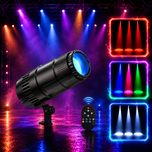 KTVLIGHTS 20W RGBW LED Spotlight for Stage & DJ Lighting-J4