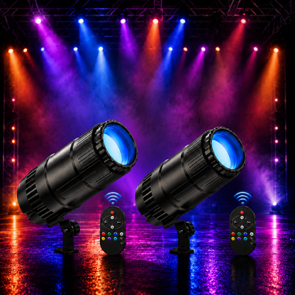KTVLIGHTS 20W RGBW LED Spotlight for Stage & DJ Lighting-J4