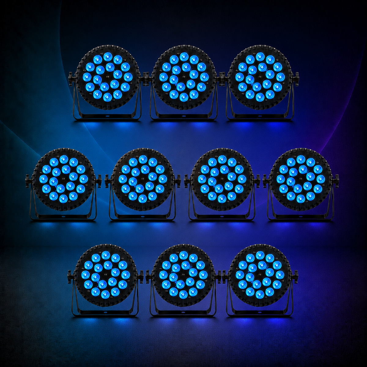 KTVLIGHTS 18-LED RGBW UV 6-in-1 PAR Stage Light-P22