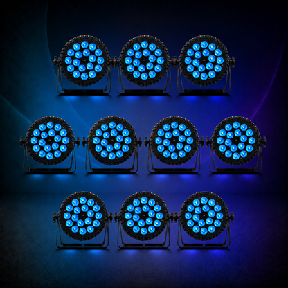 KTVLIGHTS 18-LED RGBW UV 6-in-1 PAR Stage Light-P22