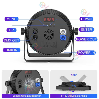 KTVLIGHTS 120W 60-LED RGBW 4-in-1 Stage Light-P62