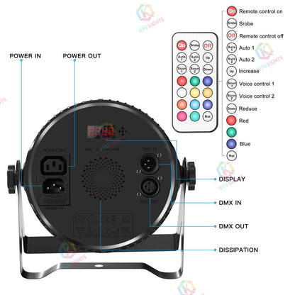 KTVLIGHTS 90W RGBW 4-in-1 LED Stage Effect Light-P14
