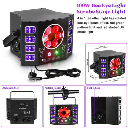 100W Bee Eye Strobe Stage Light 4-in-1 RGBW LED - C25