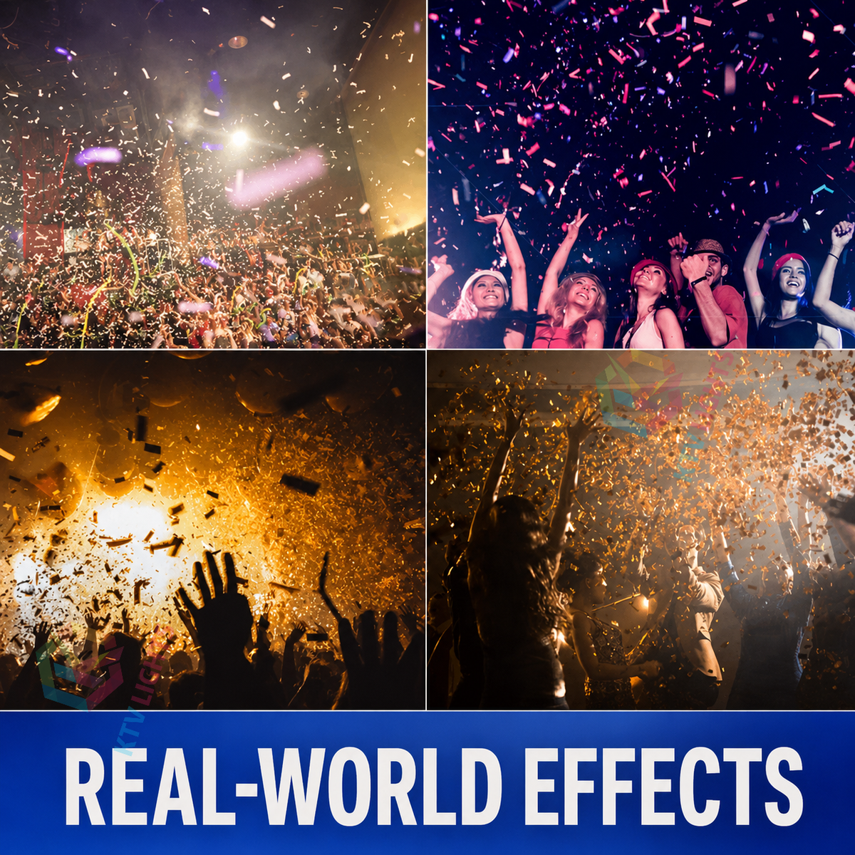 KTVLIGHTS 1500W Electric Confetti Machine for Stage Events-H9