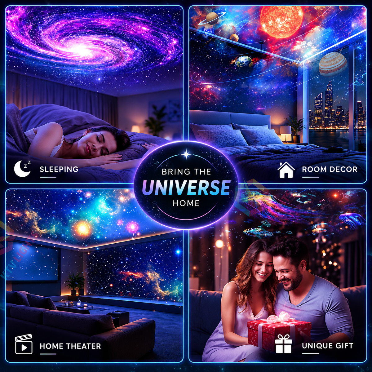KTVLIGHTS 8th Gen HD Planetarium Galaxy Star Projector-S55