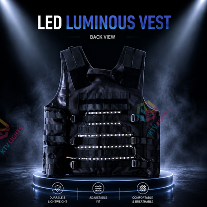 KTVLIGHTS Colorful LED Vest for Rave Parties & DJ Events-M42