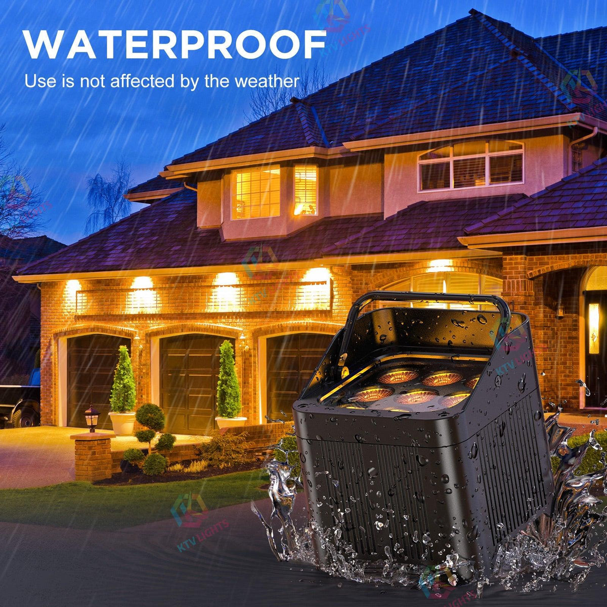KTVLIGHTS 9x18W RGBW UV APP Waterproof LED PAR Light-P6