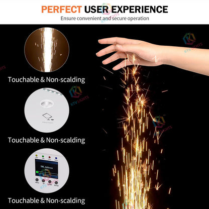KTVLIGHTS 700W Hexagonal RGB LED Cold Spark Machine-H5