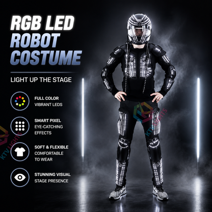 KTVLIGHTS RGB LED Robot Costume for Stage Performances and Parties-M25
