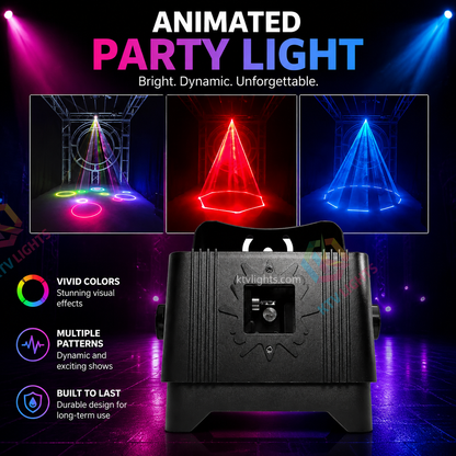KTVLIGHTS 3W RGB 3D Animation IP65 Waterproof DMX Outdoor Laser Light-A23