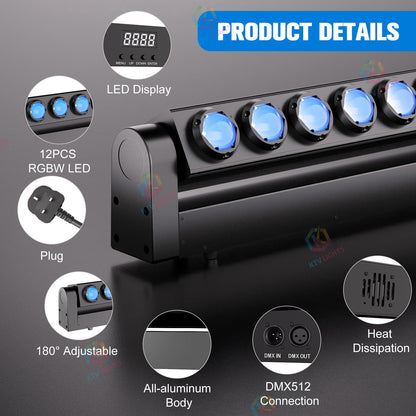 KTVLIGHTS 180W LED Moving Head Beam Bar Wall Washer Light-X17