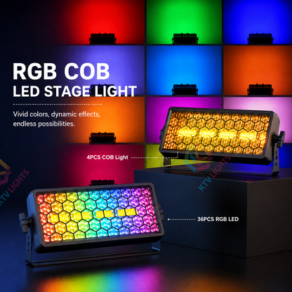 KTVLIGHTS 120W RGB DMX Strobe Wash DJ Stage Light-X23