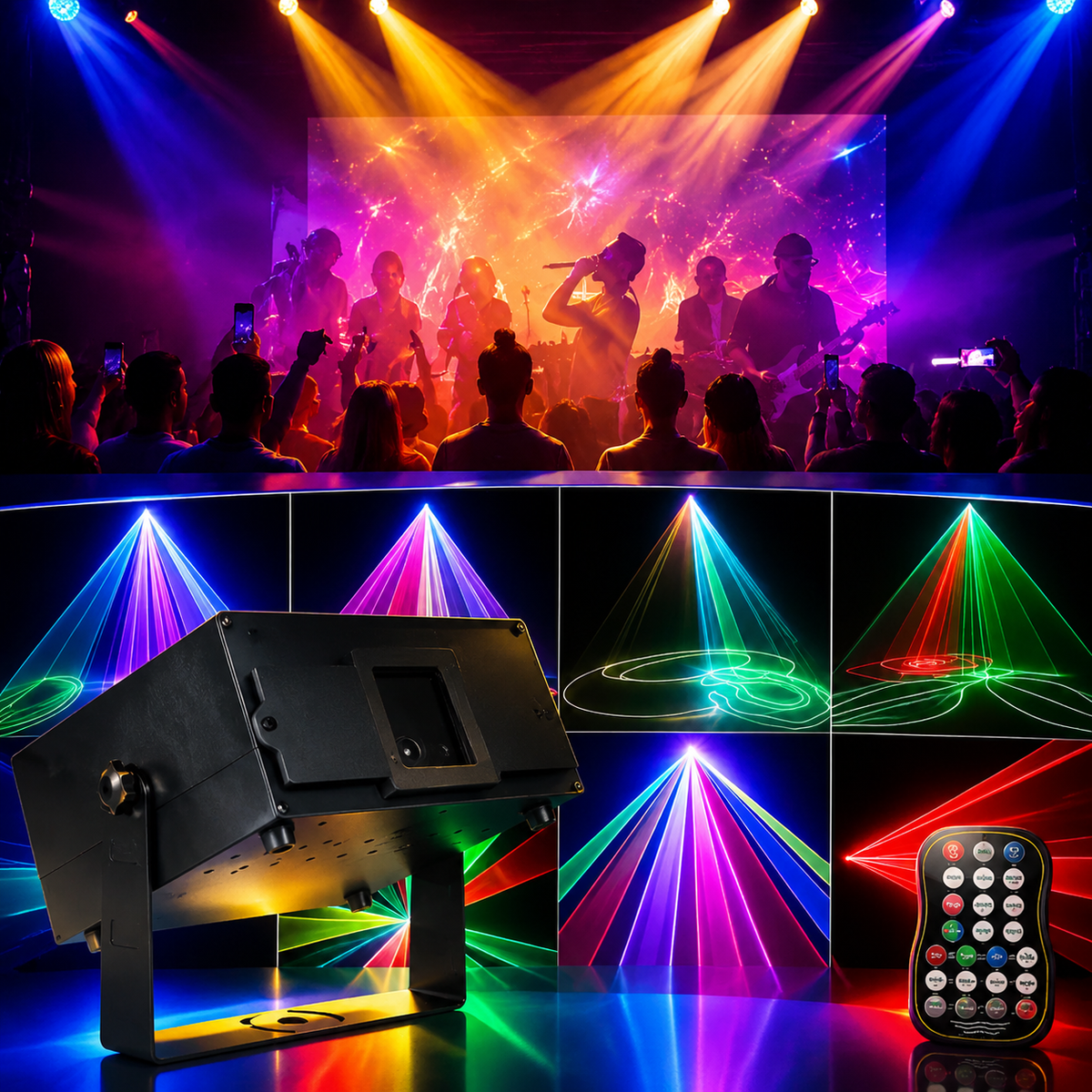 KTVLIGHTS APP Animated Laser Light RGB DJ Party Stage Projector-A13
