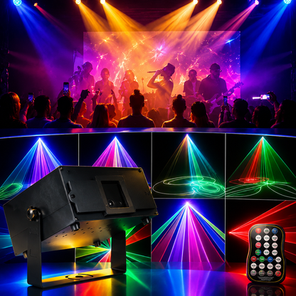KTVLIGHTS APP Animated Laser Light RGB DJ Party Stage Projector-A13