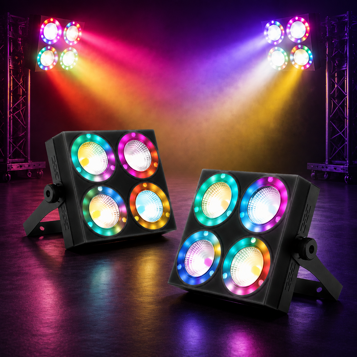 KTVLIGHTS 80W RGBW DMX LED Wash Par Stage Light-P52