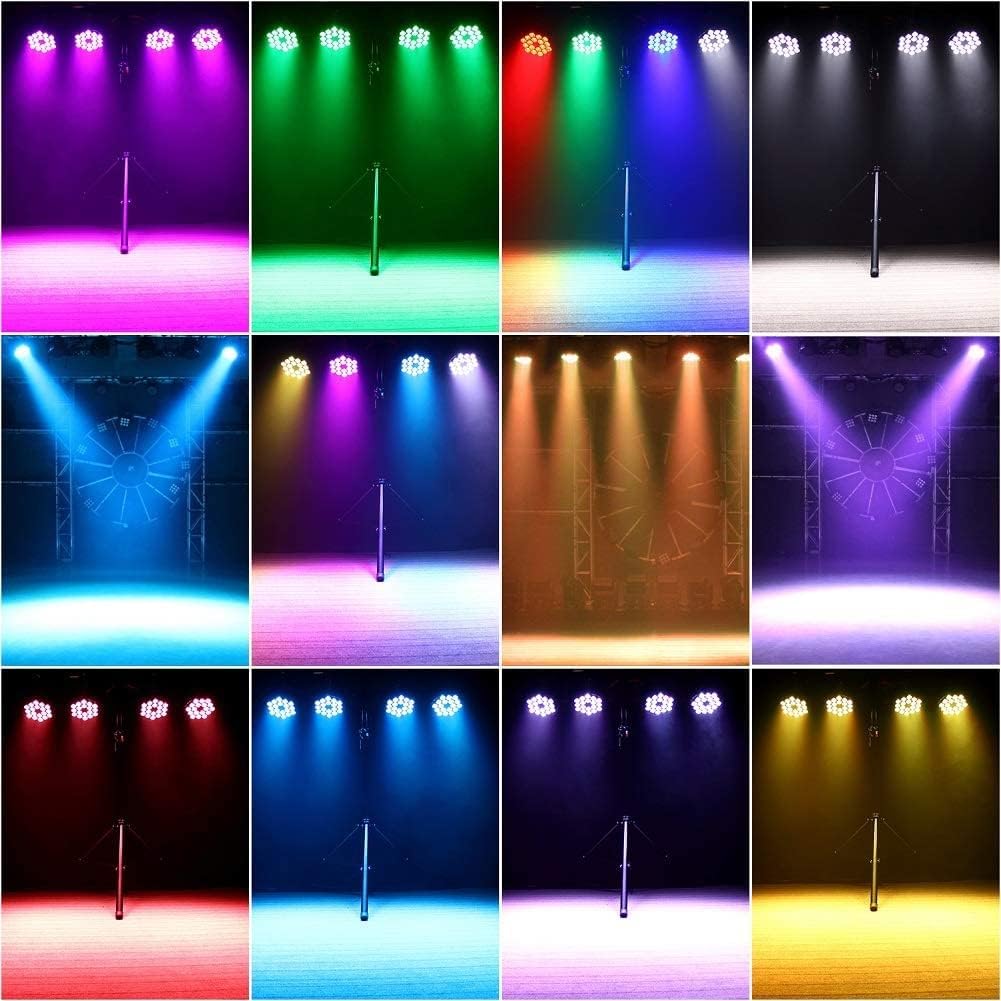 KTVLIGHTS 18-LED RGBW UV 6-in-1 PAR Stage Light-P22