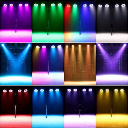 KTVLIGHTS 18-LED RGBW UV 6-in-1 PAR Stage Light-P22