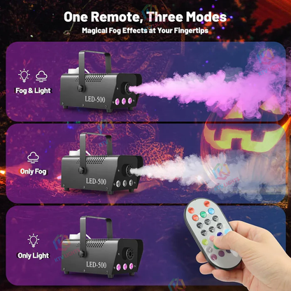 KTVLIGHTS 500W RGB Fog Machine with Remote Control-Y6