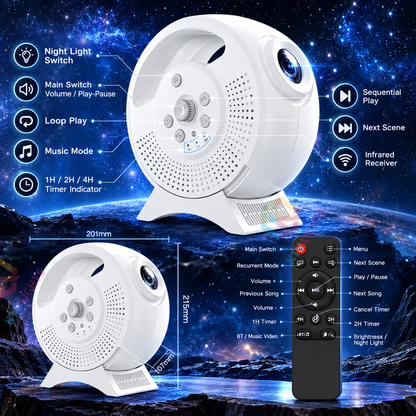 KTVLIGHTS 3D Galaxy Projector with 60 Dynamic Animations-S51