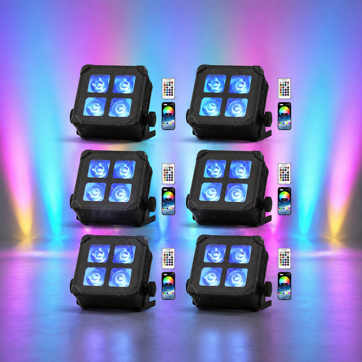 KTVLIGHTS 4x15W RGBW IP65 Battery-Powered LED PAR Light-P15