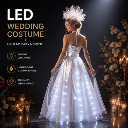 KTVLIGHTS Full Color LED Wedding Dress with Light Up Effects - M16
