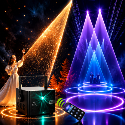 KTVLIGHTS 6W-30W APP Bluetooth APP Animation Laser Light IP65 DJ Stage Projector - A25