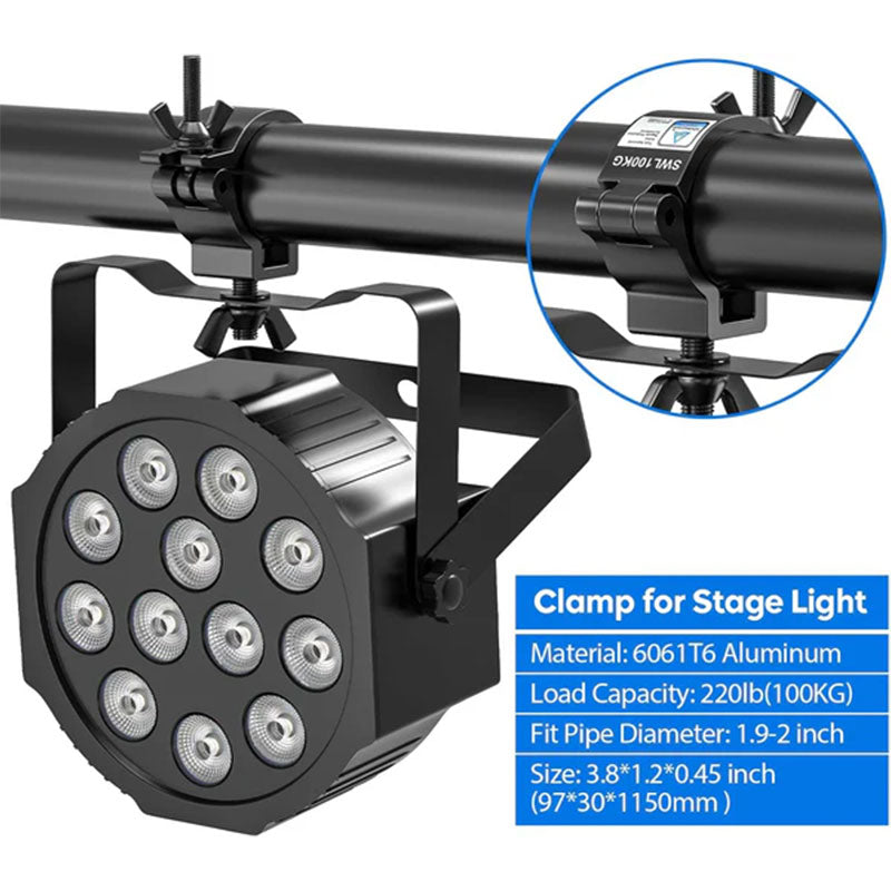 KTVLIGHTS [4 Pack] Stage Lighting Clamps, TUV 2 Inch Truss Lighting Clamps-D7