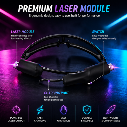 KTVLIGHTS Party Laser Glasses Set Light Up Glasses for Rave Festival DJ-M1
