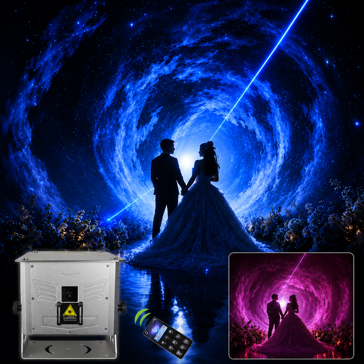 KTVLIGHTS APP Animation Laser Light with Custom Logo & Text Projection-A3