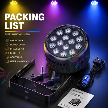 KTVLIGHTS 210W RGBW 4-in-1 LED Stage PAR Light-P26