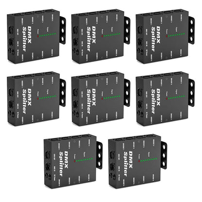 KTVLIGHTS 8-Way Isolated DMX512 Splitter Amplifier-D4