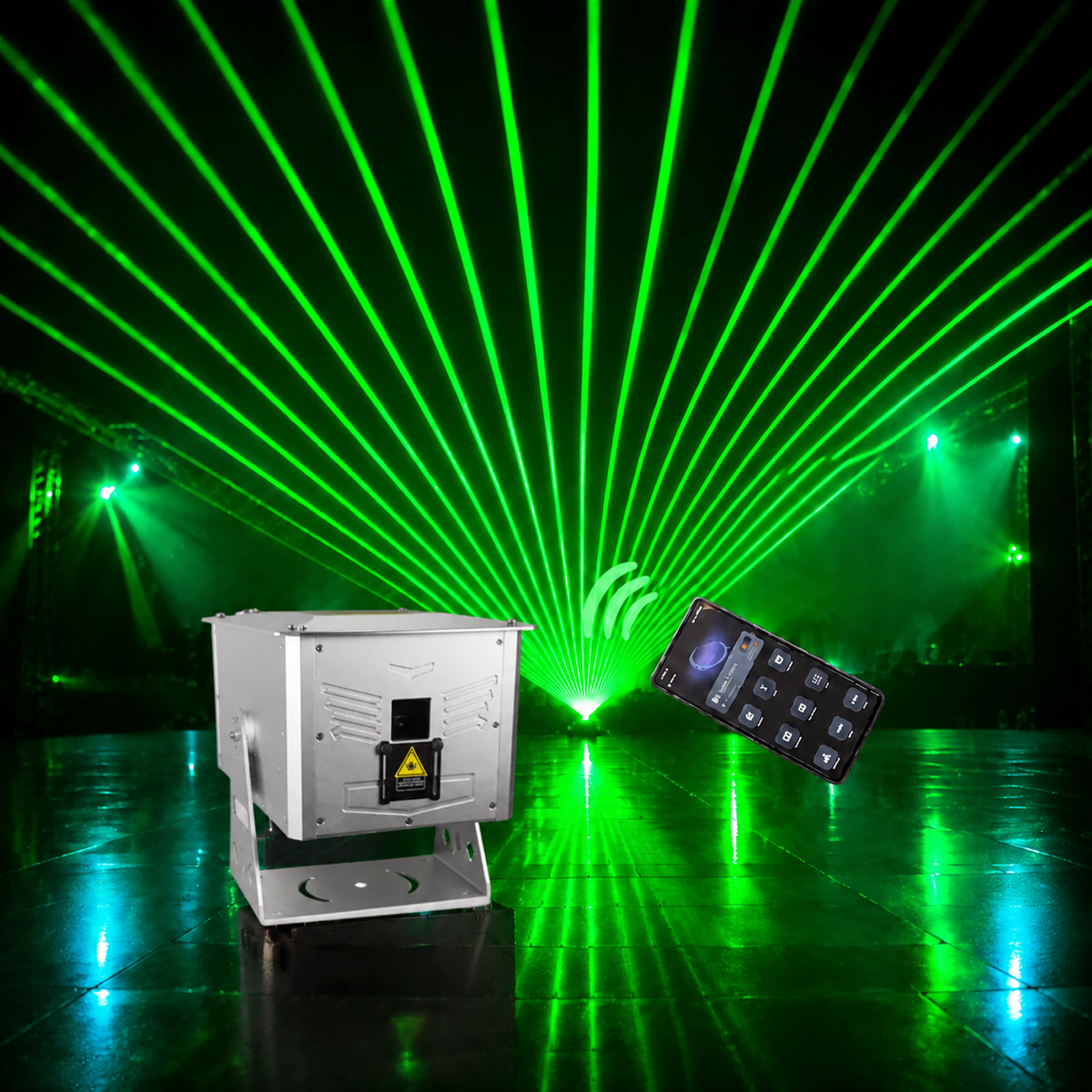 KTVLIGHTS 8W-15W APP Outdoor Green Landmark Laser-B38