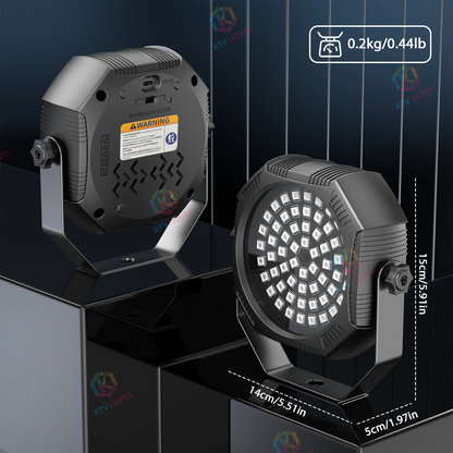 KTVLIGHTS Mini 60W RGB USB Rechargeable Strobe PAR Light-P33