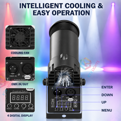 KTVLIGHTS 10W RGBW 4-in-1 LED Spotlight-J1