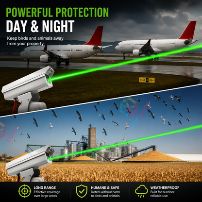 Programmable Professional Outdoor Bird Repellent Light & Animal Repellent Laser Light - B19