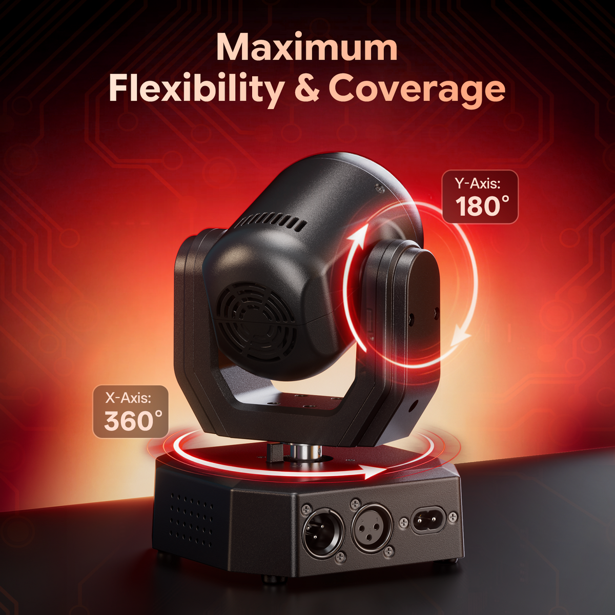 KTVLIGHTS Mini RGBW Moving Head Light DJ Stage Lighting-E72