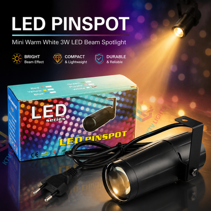 KTVLIGHTS Mini 3W Warm White LED Beam Spotlight-J3