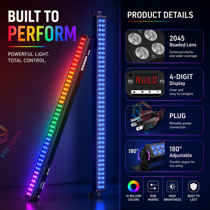 KTVLIGHTS 120W 80-LED 3-in-1 Wall Washer Light-X26