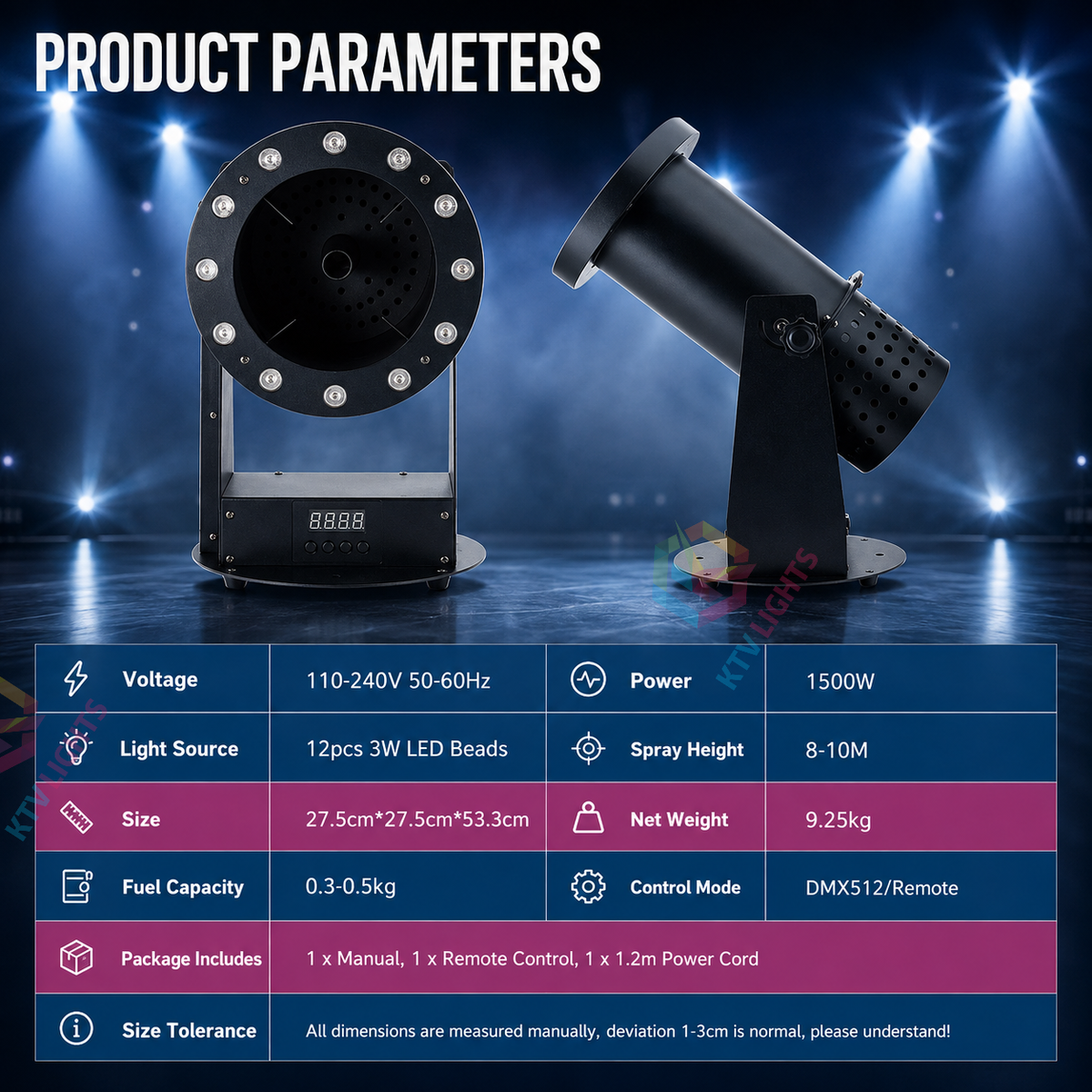 KTVLIGHTS 1500W Electric Confetti Machine for Weddings & Events-Y22