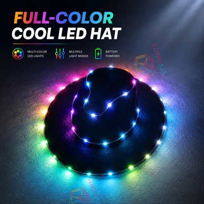 KTVLIGHTS LED Light Up Hat for Party, Rave & Festival Events-M6