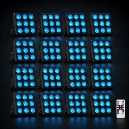 KTVLIGHTS 9-LED Remote Control Square PAR Stage Light-P28