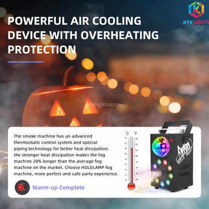 KTVLIGHTS 700W 9-LED RGB Fog Machine with Remote-Y3