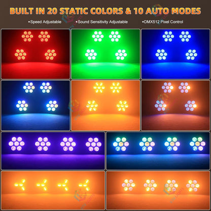 KTVLIGHTS 350W Retro RGB COB Stage Light 4-in-1 PAR Light-F3