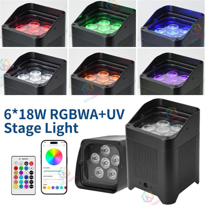 KTVLIGHTS 9x18W RGBW UV APP Waterproof LED PAR Light-P6