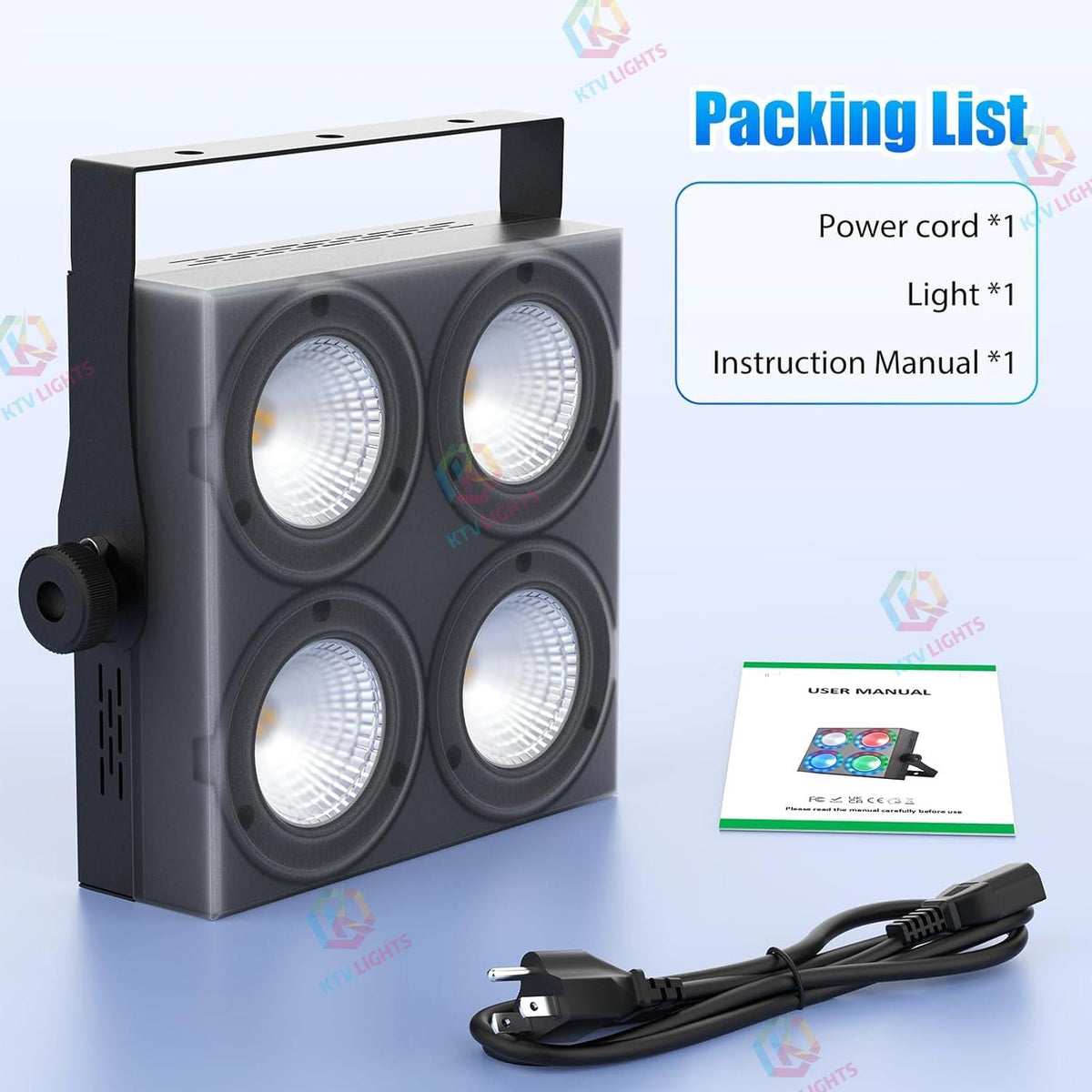 KTVLIGHTS 80W RGBW DMX LED Wash Par Stage Light-P52