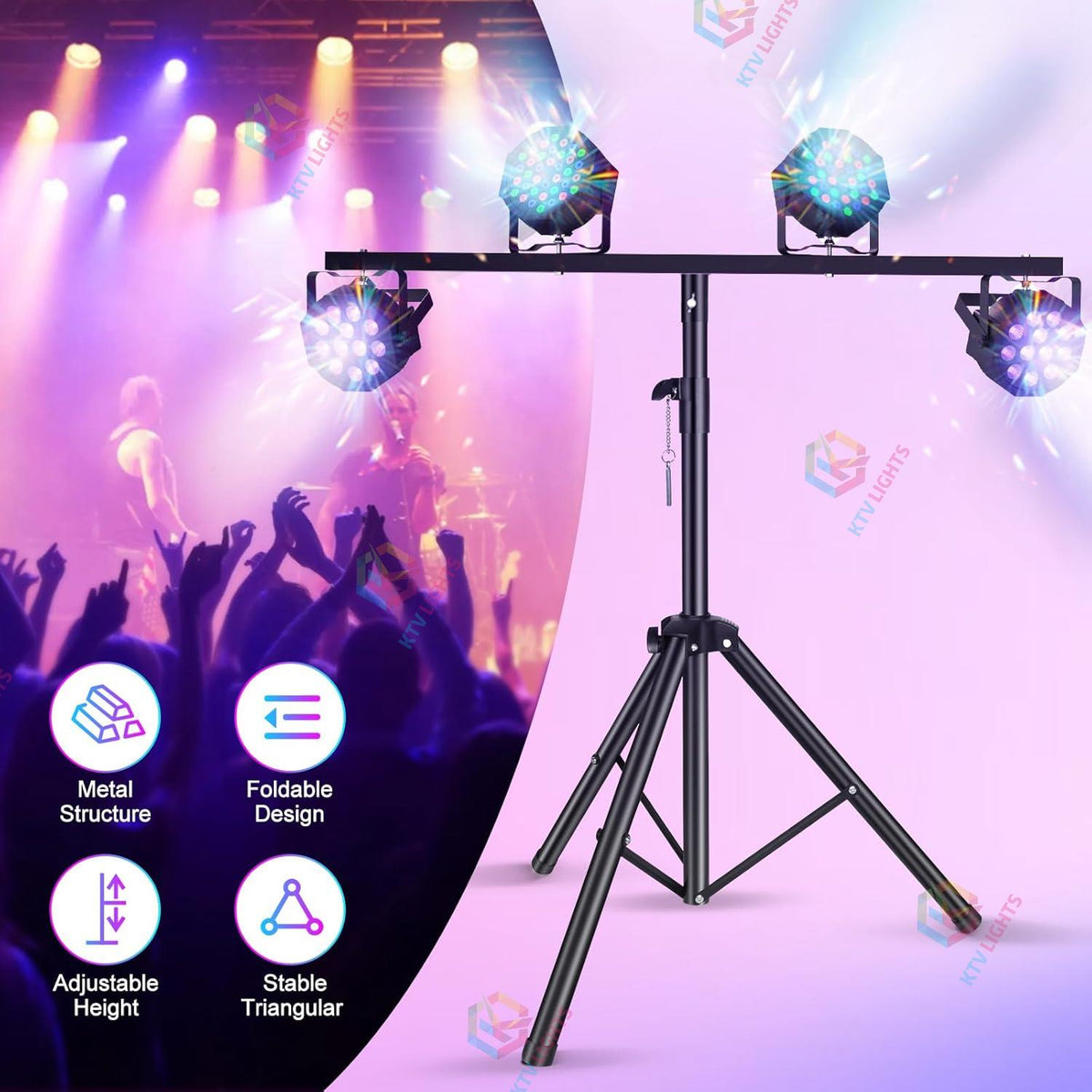 Metal Adjustable T-Stand Tripod-D8