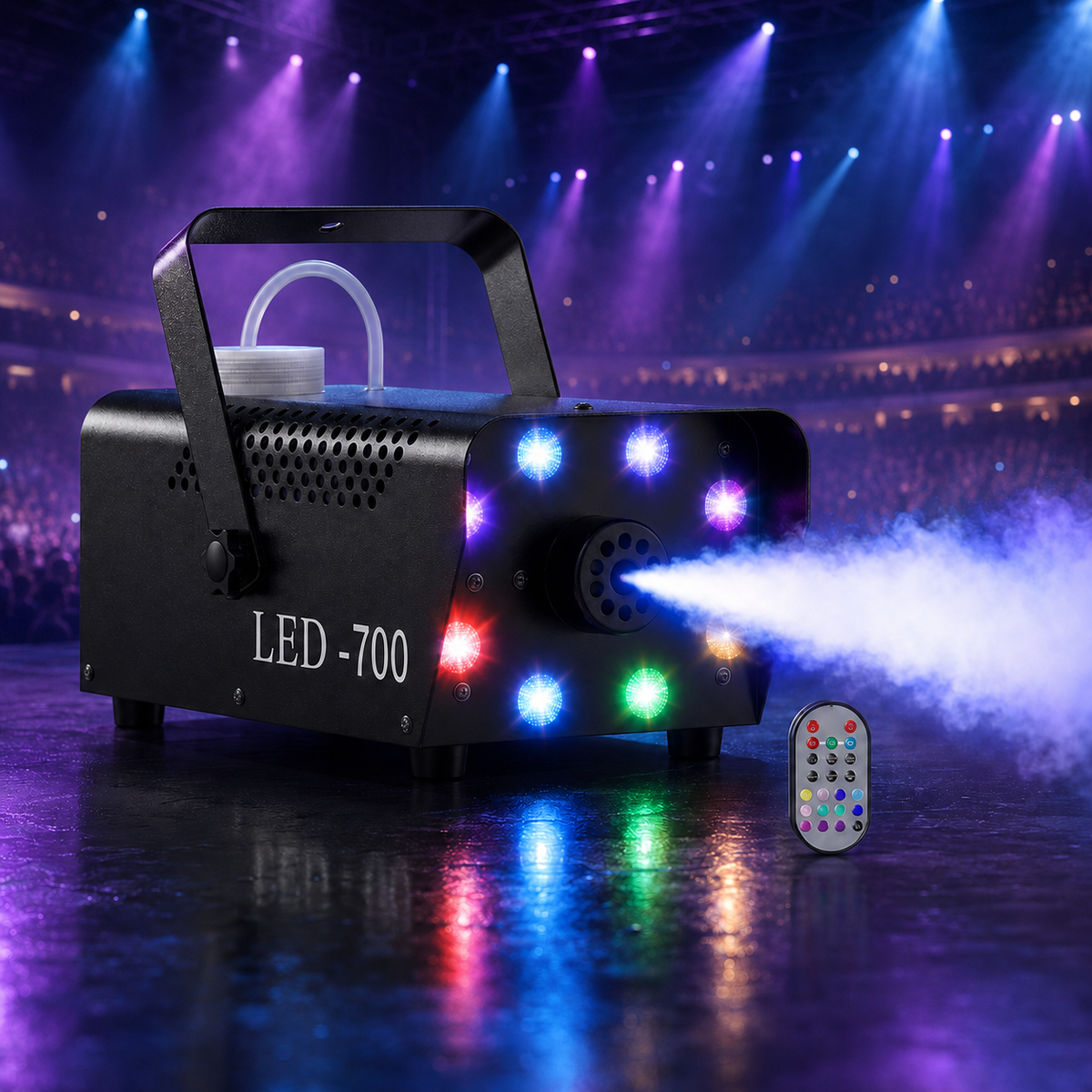 KTVLIGHTS 700W Fog Machine with 8 RGB LEDs & 14 Colors-Y16