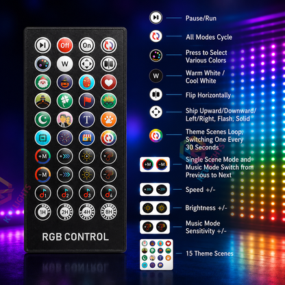 KTVLIGHTS Smart APP Curtain Light - DIY Text/Animation