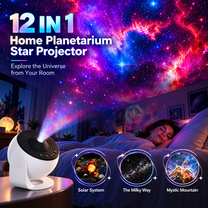 KTVLIGHTS 12-in-1 HD Planetarium Galaxy Star Projector-S52