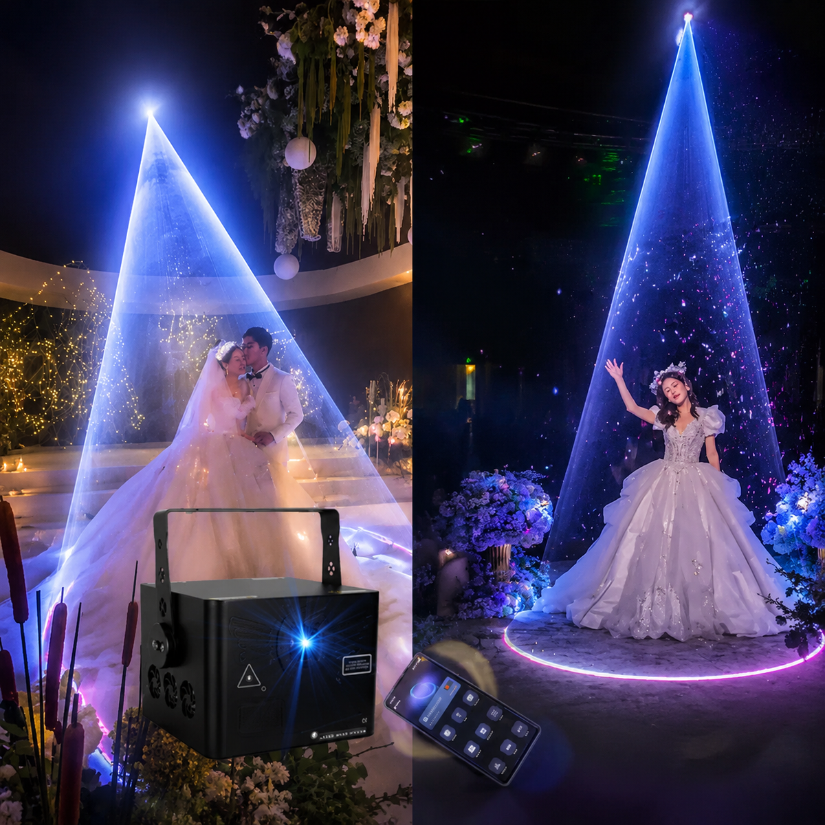 KTVLIGHTS 6W-30W APP Bluetooth APP Animation Laser Light IP65 DJ Stage Projector - A25